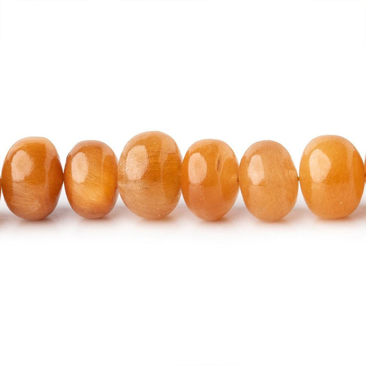 7-8mm Butterscotch Rutilated Quartz Plain Rondelle Beads 16 inch 76 pieces