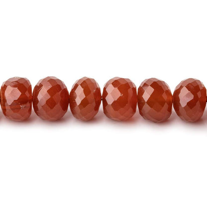7-8mm Carnelian Faceted Rondelle Beads 16 inch 72 pieces