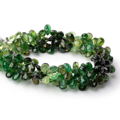7-8mm Chrome Tourmaline Faceted Pear Beads 8 inch 68 pieces AA