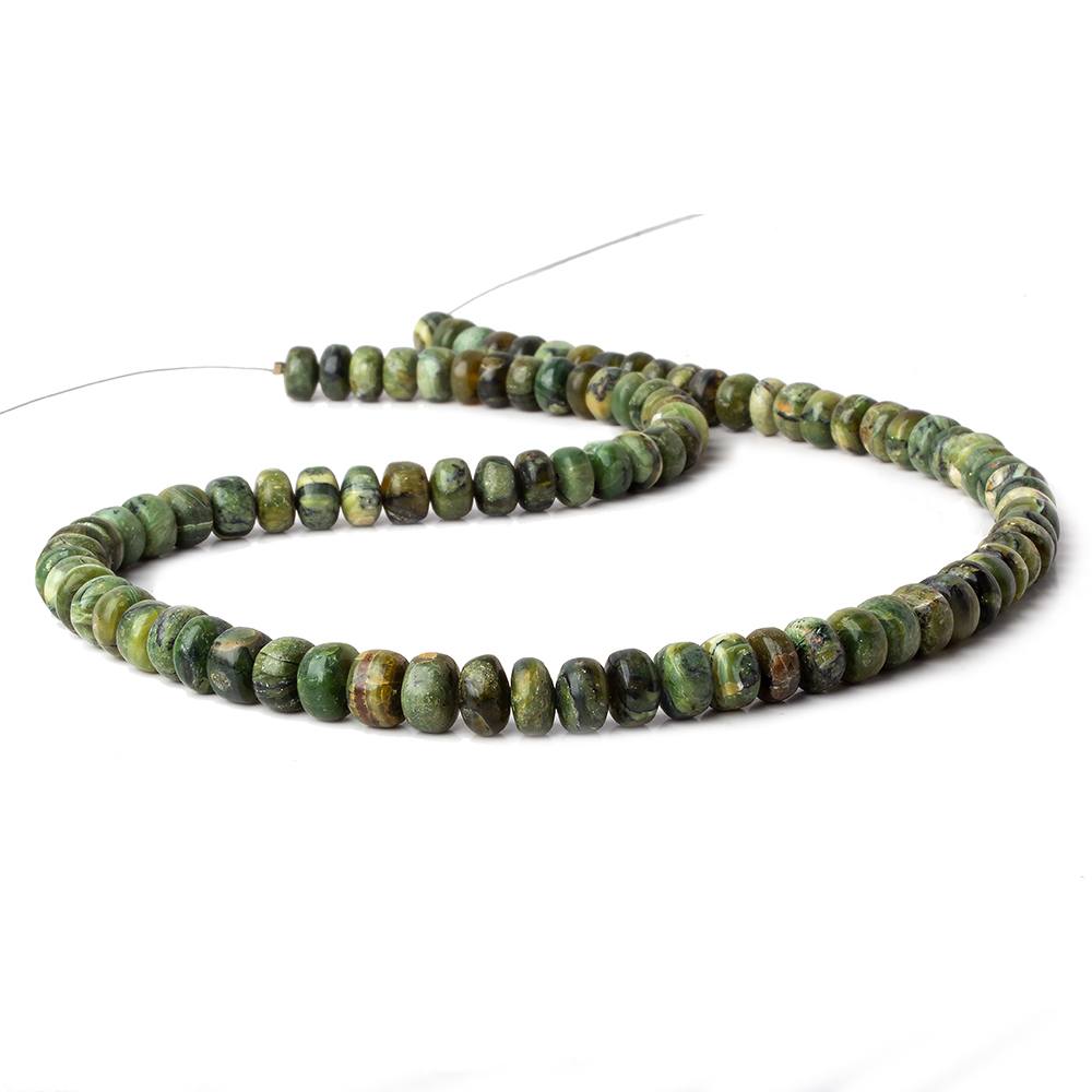 7-8mm Green Opal plain rondelle beads 18 inch 94 pieces