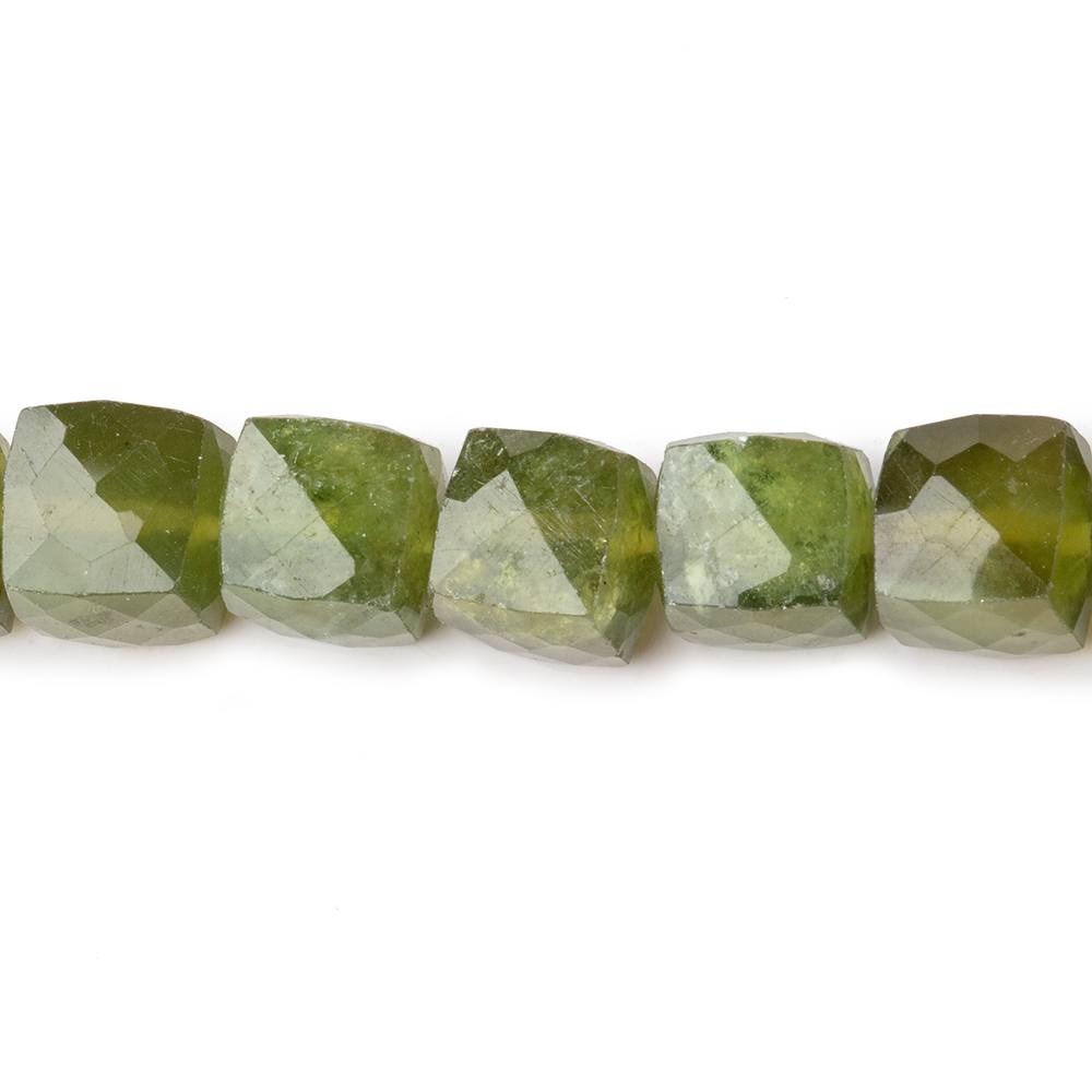 7-8mm Idocrase Faceted Cube Beads 8 inch 26 pieces