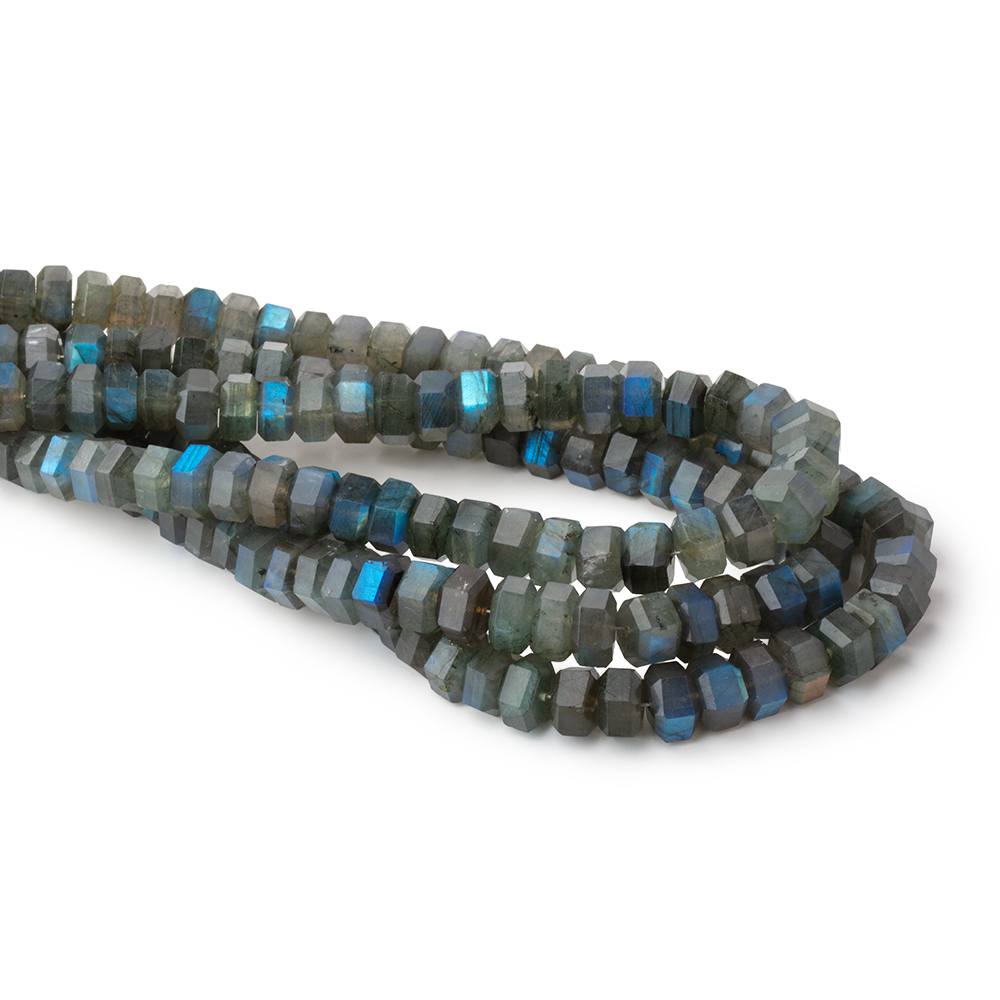 7-8mm Labradorite Faceted Hexagon Beads 16 inch 84 pieces