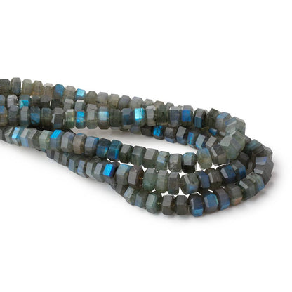 7-8mm Labradorite Faceted Hexagon Beads 16 inch 84 pieces