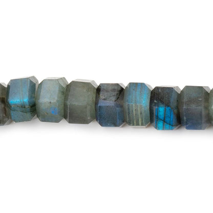 7-8mm Labradorite Faceted Hexagon Beads 16 inch 84 pieces
