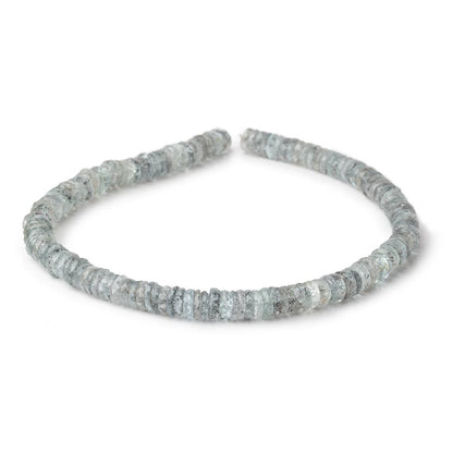 7-8mm Moss Aquamarine Faceted Heshi Beads 13.5 inch 142 pieces