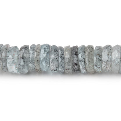 7-8mm Moss Aquamarine Faceted Heshi Beads 13.5 inch 142 pieces