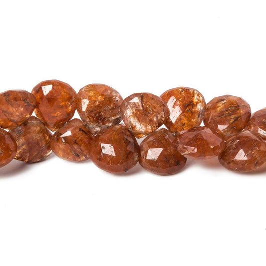 7-8mm Mossy Rutilated Quartz Heart Briolette 7.75 inch 50 pieces