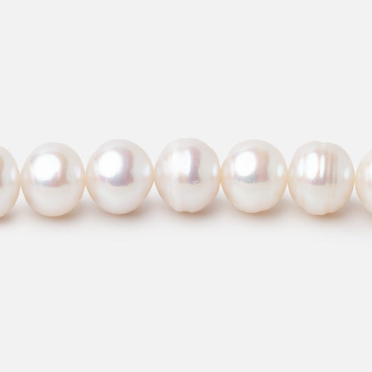 7-8mm Off White Chinese Akoya Saltwater Pearls 15.5 inch 56 pieces A