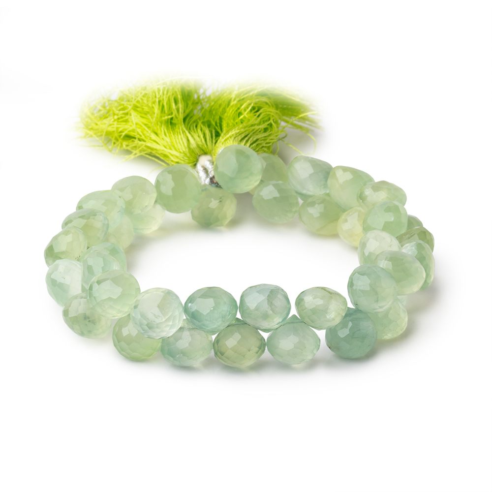 7-8mm Prehnite Candy Kiss Beads 8 inch 42 pieces