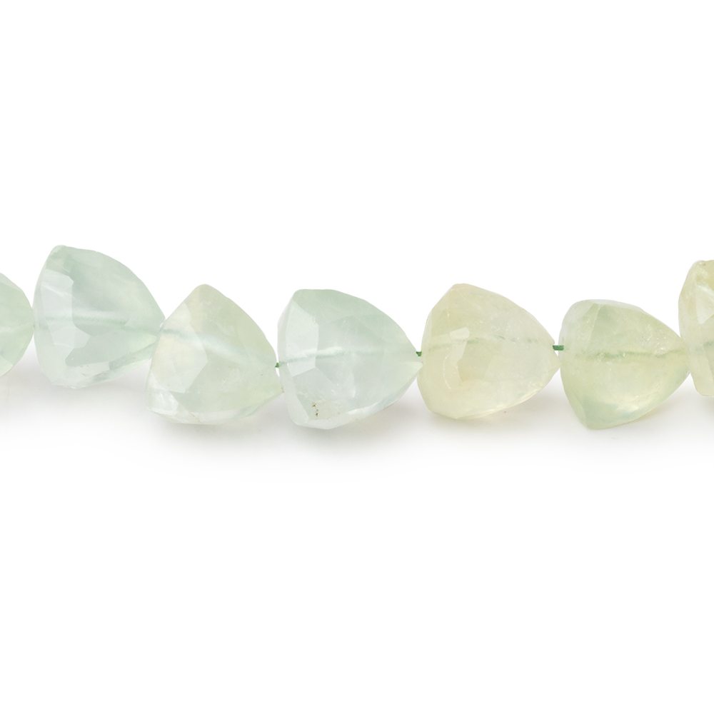7-8mm Prehnite Faceted Trillion Beads 8 inch 24 pieces