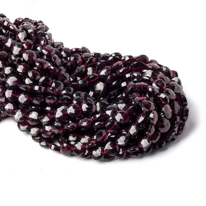 7-8mm Rhodolite Garnet Faceted Coin Beads 13 inch 45 pieces