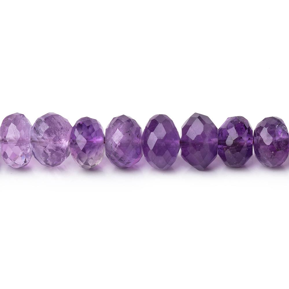 7-8mm Shaded Amethyst Faceted Rondelle Beads 16 inch 84 pieces
