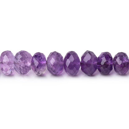 7-8mm Shaded Amethyst Faceted Rondelle Beads 16 inch 84 pieces