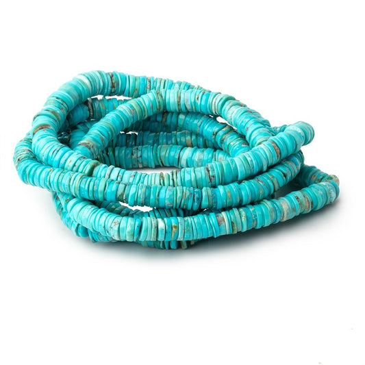 7-8mm Sleeping Beauty Turquoise Plain Heishi Beads 14 inch 215 pieces