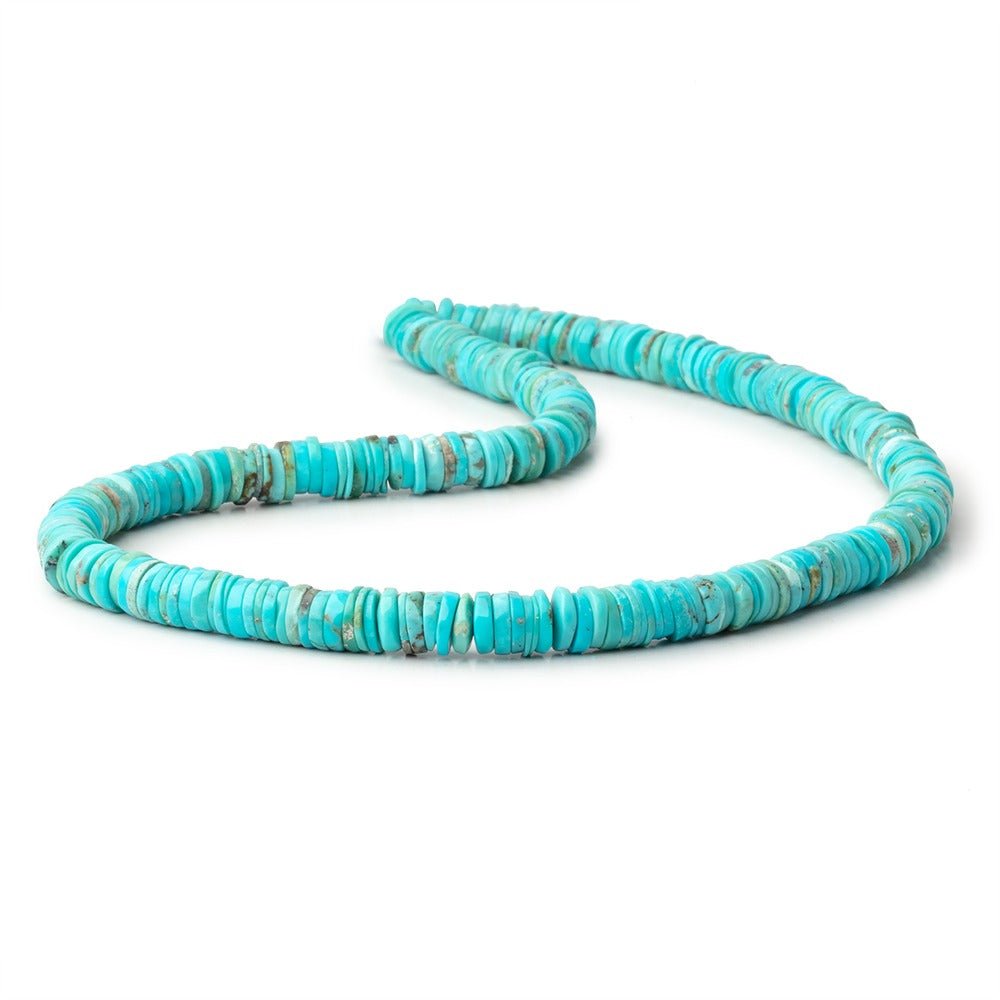 7-8mm Sleeping Beauty Turquoise Plain Heishi Beads 14 inch 215 pieces