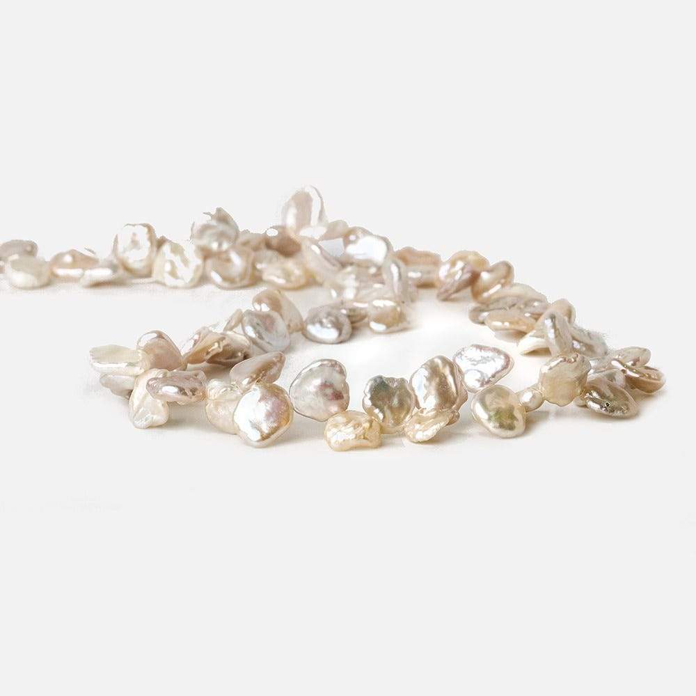 7-8mm Tri-Color Top Drilled Keshi Freshwater Pearls 16 inch 72 pieces