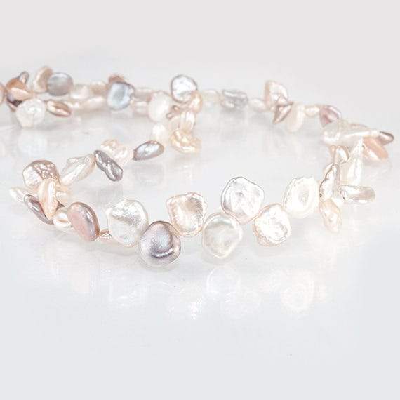 7-8mm Tri-Color Top Drilled Keshi Freshwater Pearls 16 inch 72 pieces