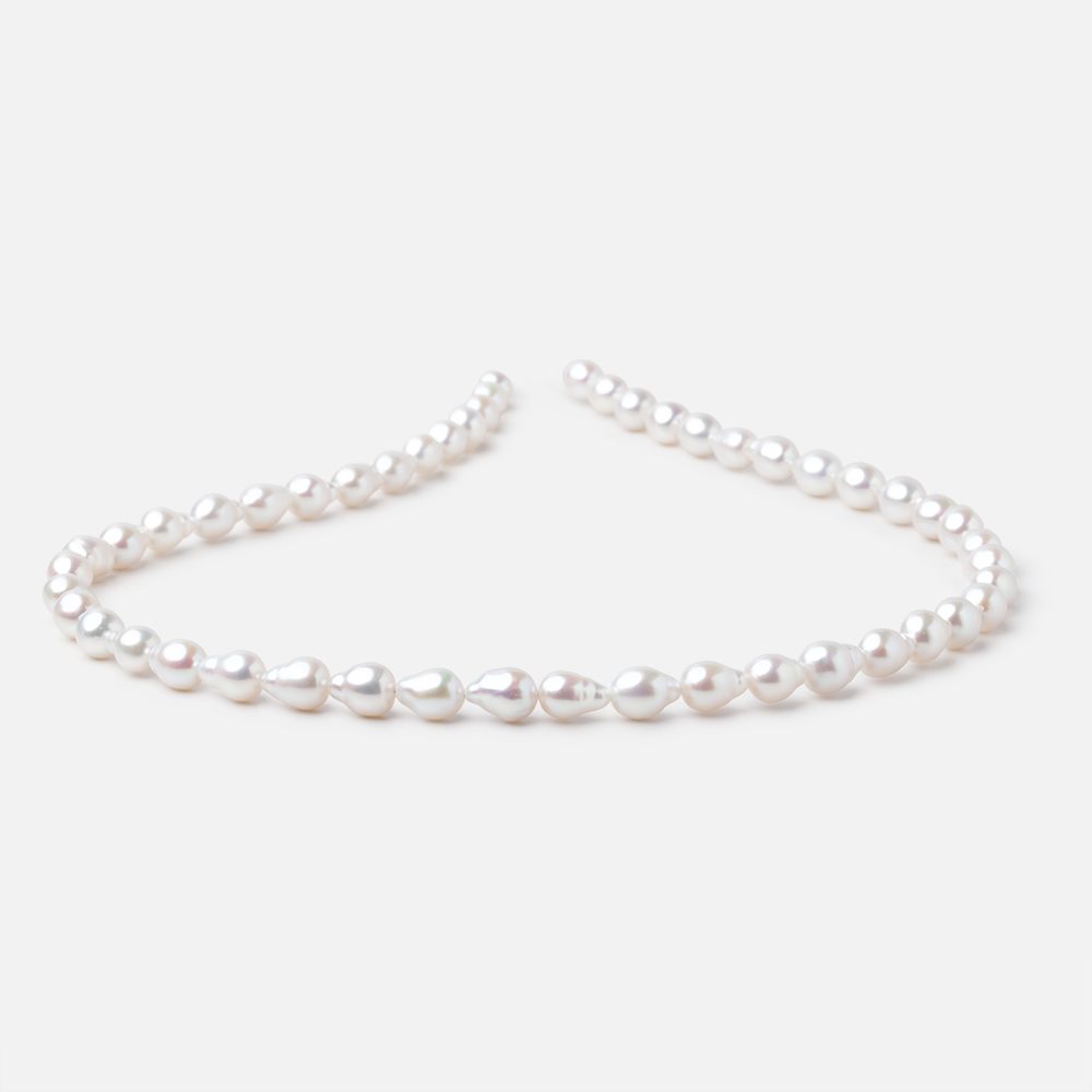 7-8mm White Chinese Akoya Saltwater Pearls 15.5 inch 50 Beads