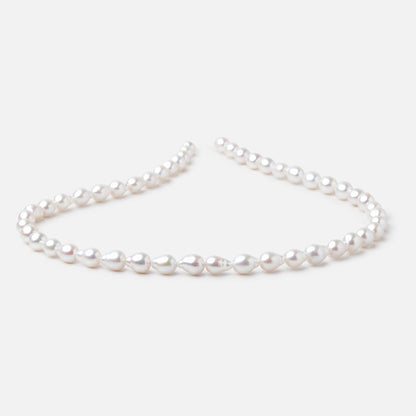 7-8mm White Chinese Akoya Saltwater Pearls 15.5 inch 50 Beads