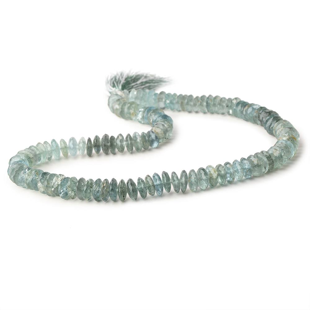 9-11mm Moss Aquamarine German Faceted Rondelle beads 16 inch 105 pieces