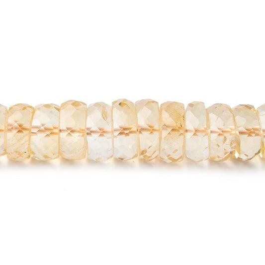 7-9mm Citrine Faceted Heshi Beads 16 inch 125 pieces