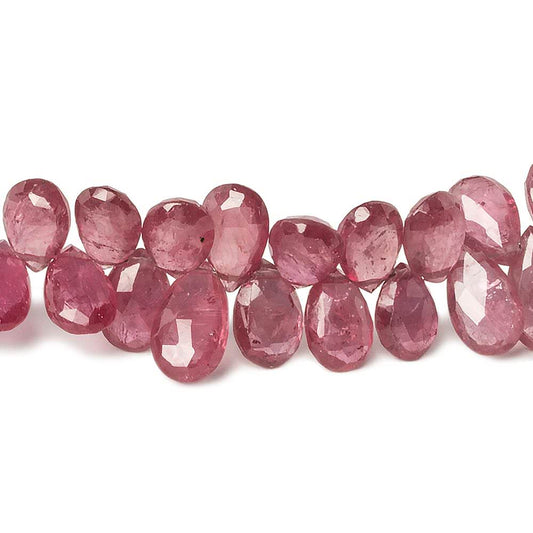 7-9mm Fancy Sapphire and Ruby Beads Pear Briolette 9 inch 83 pieces