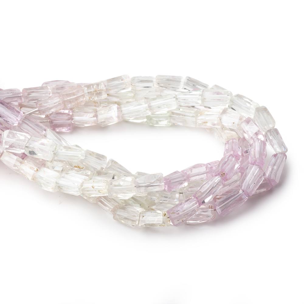 7-9mm Kunzite and Hiddenite Faceted Nugget Beads 8 inch 22 pieces