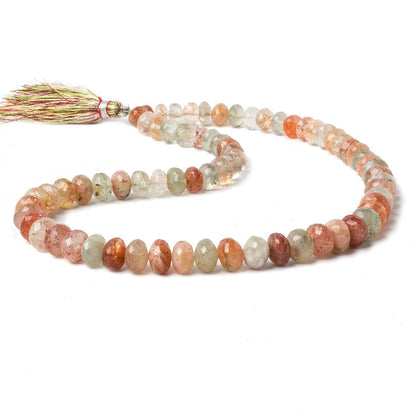 7-9mm Multi Gemstone faceted rondelle beads 16 inch 71 pieces