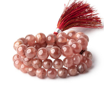 7-9mm Rhodochrosite Plain Round Beads 16 inch 52 pieces AAA