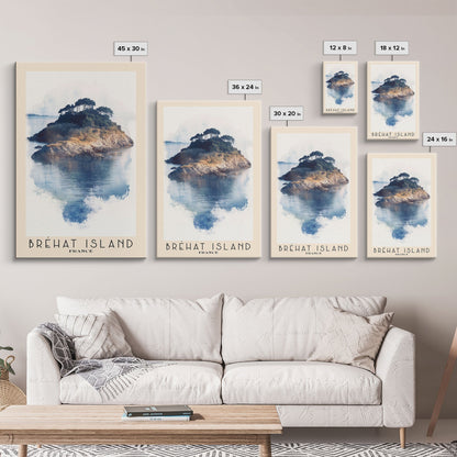 Bréhat Island, France Watercolor Beach Print, Vacation Gift, France Wall Art, Beach Painting, Beach Decor, Beach Painting