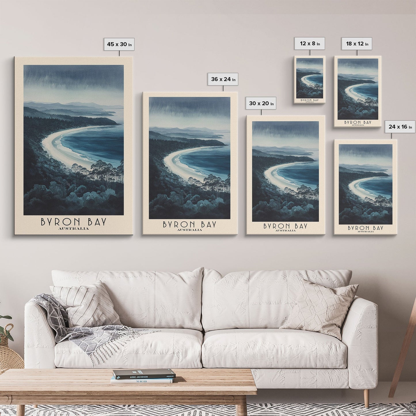 Byron Bay, Australia Watercolor Beach Print, Vacation Gift, Australia Wall Art, Beach Painting, Beach Decor, Beach Painting