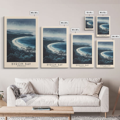 Byron Bay, Australia Watercolor Beach Print, Vacation Gift, Australia Wall Art, Beach Painting, Beach Decor, Beach Painting