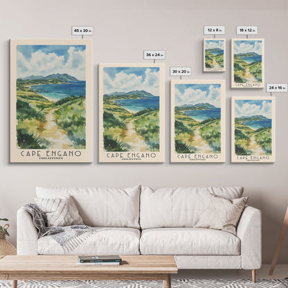 Cape Engano, Philippines Watercolor Beach Print, Vacation Gift, Philippines Wall Art, Beach Painting, Beach Decor, Beach Painting