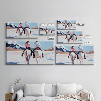 Portrait of cowboy amidst corn stalks, sunset skies, Framed Canvas Print, bold western art, autumn harvest season wall piece, fall farmhouse