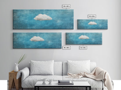 The Cloud - Modern Wall Art - Boho Art - Minimalist Art - Home Decor - Gift Idea - Canvas Wall Art - Overszied Art - Panoramic Art