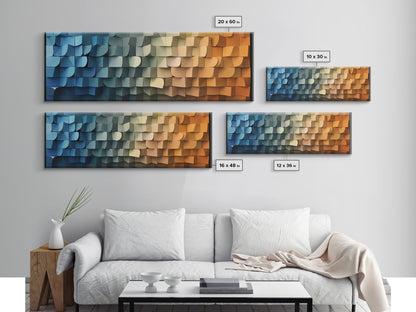 Geometric Wall Art - Cubism - Dreams Of the Coast - Framed Canvas Print