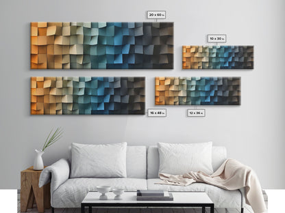 The Beach in my Dreams - Framed Canvas Print - Abstract Geometric Patterns Wall Art