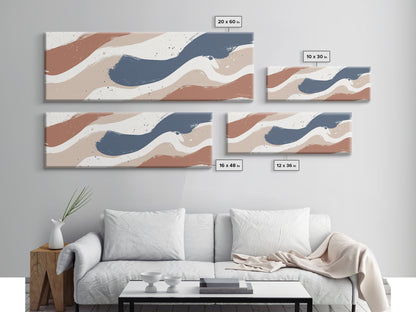 MCM Artwork - Abstract Art - Framed Canvas Print - Wood Framed Mid Century Modern Art - Large Geometric Art, Paint Splotches