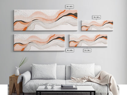 Beige, Black and Grey Swirl Art, Black & Beige Abstract Art Print, Tropical Wall Art, Abstract Wall Art, Living Room Wall Art / Home Decor