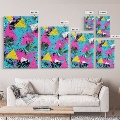 90's Style Shopping Mall Wall Art, Retro Style Canvas Print, Modern Wall Art