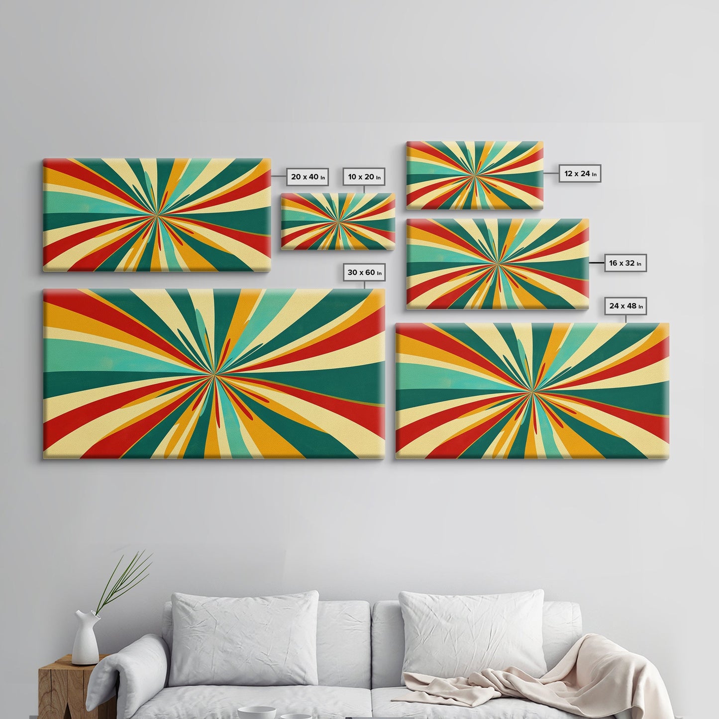 Modern Abstract Mid-Century Wall Art Original Design, Giclee Canvas Print Modern Home Decor, Retro Art
