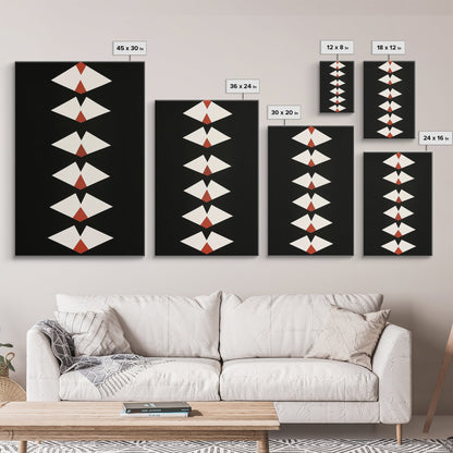 Retro Mid-Century Modern Diamond Art Canvas Print, MCM Style Home Decor