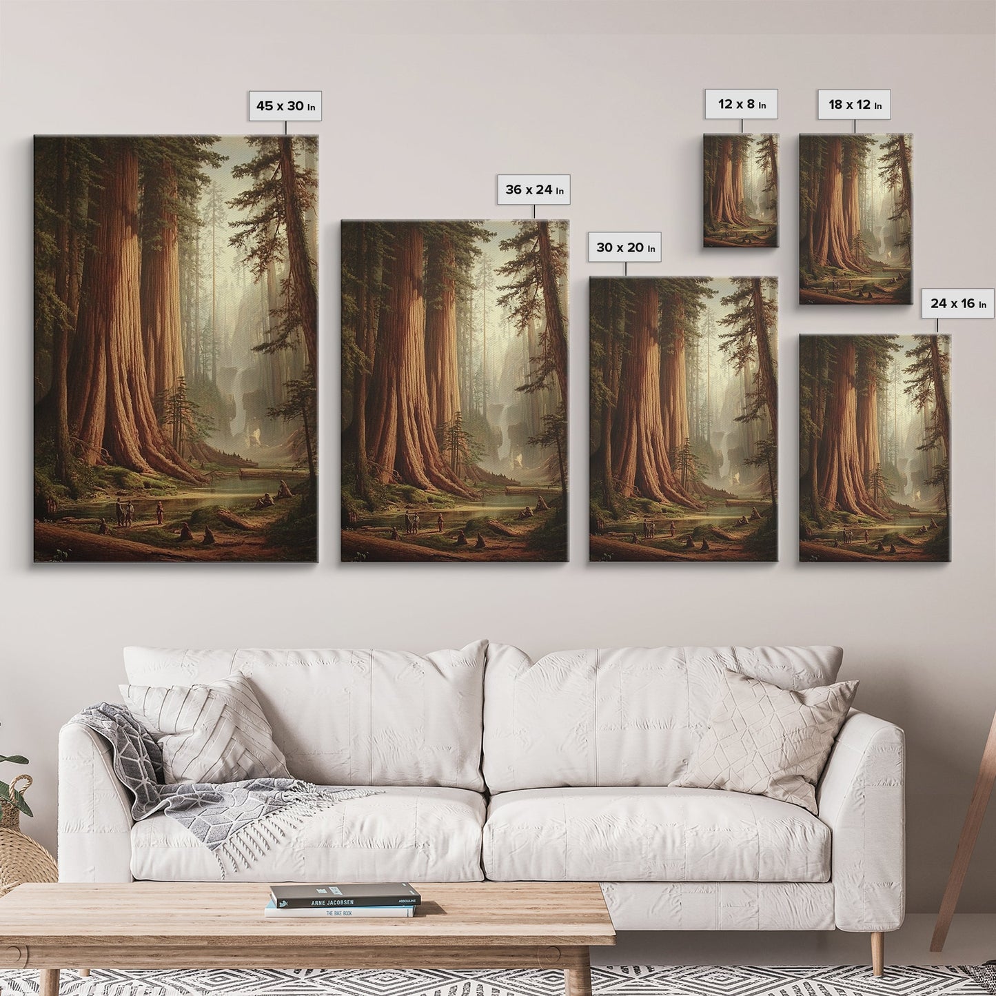 Majestic California Redwood Trees Framed Canvas Print, Redwood National Park, Fantasy Decor, California Decor, PNW Wall Art