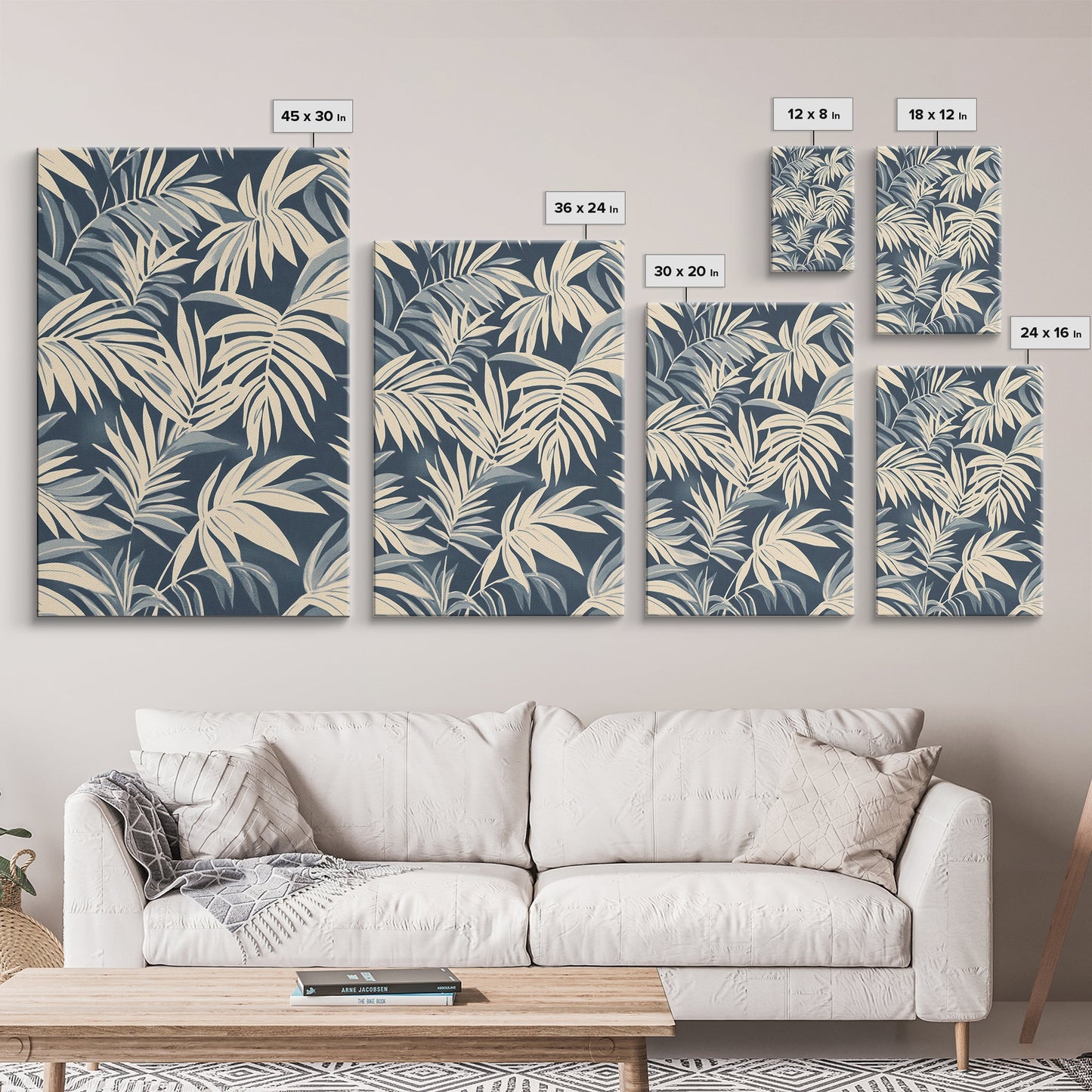 Floral / Botanical Print Wall Art Framed Canvas Print Midcentury Modern Wall Art Home Decor Boho Minimalist Ready To Hang Large Art