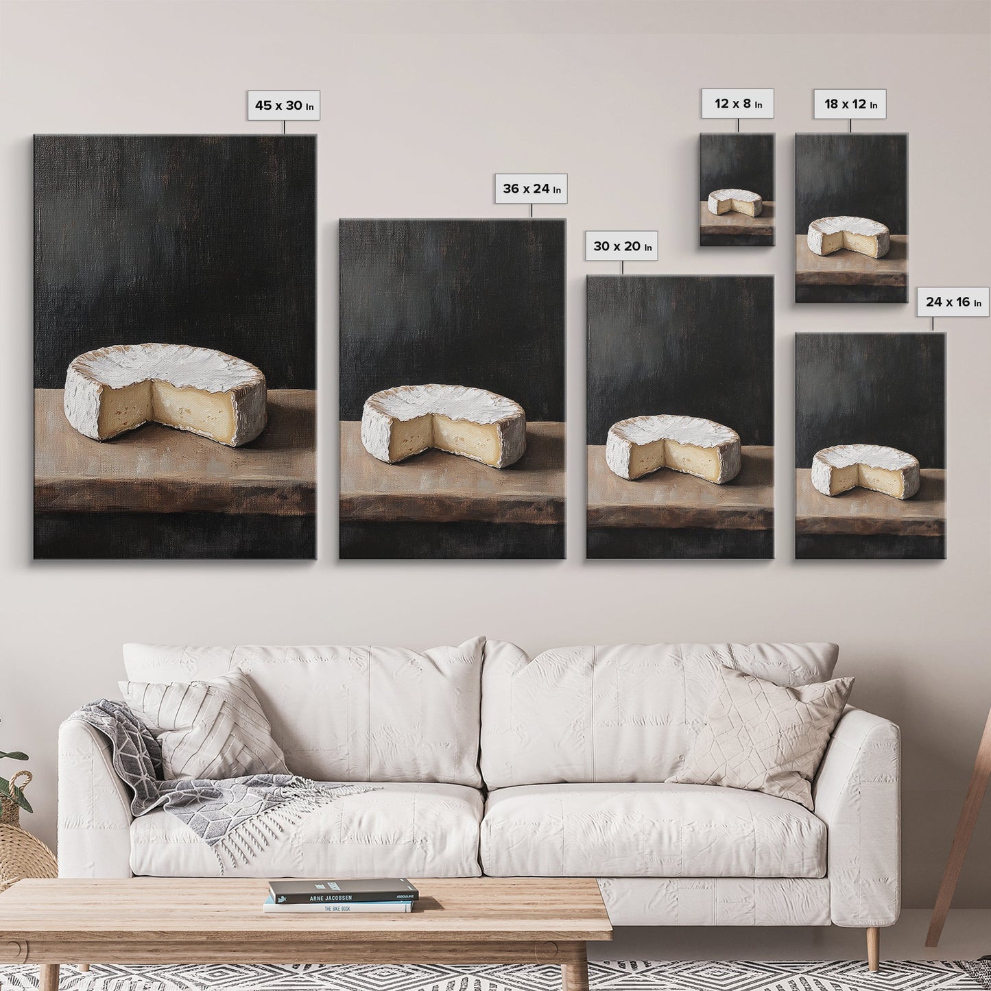 Wheel Of Cheese Painting Print, Brie Cheese Art, Cheese Painting, Cheese Still Life Oil Painting, Cheese Painting, Rustic Kitchen Decor