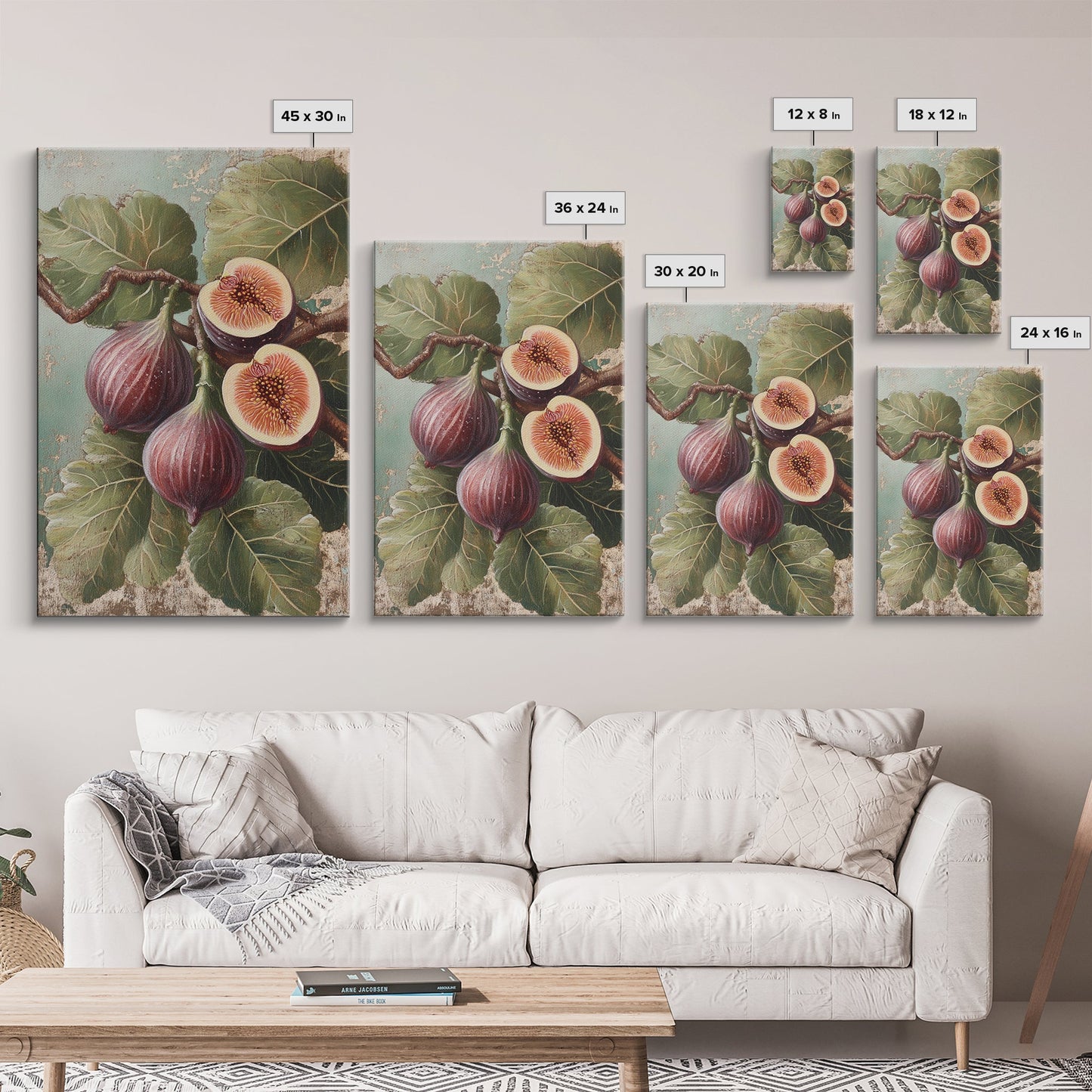 Fig Oil Painting Print In A Frame, Small Kitchen Art, Kitsch Kitchen, Eclectic Art, Fig Painting, Dining Room Decor, Kitchen Wall Art, Kitchen Decor