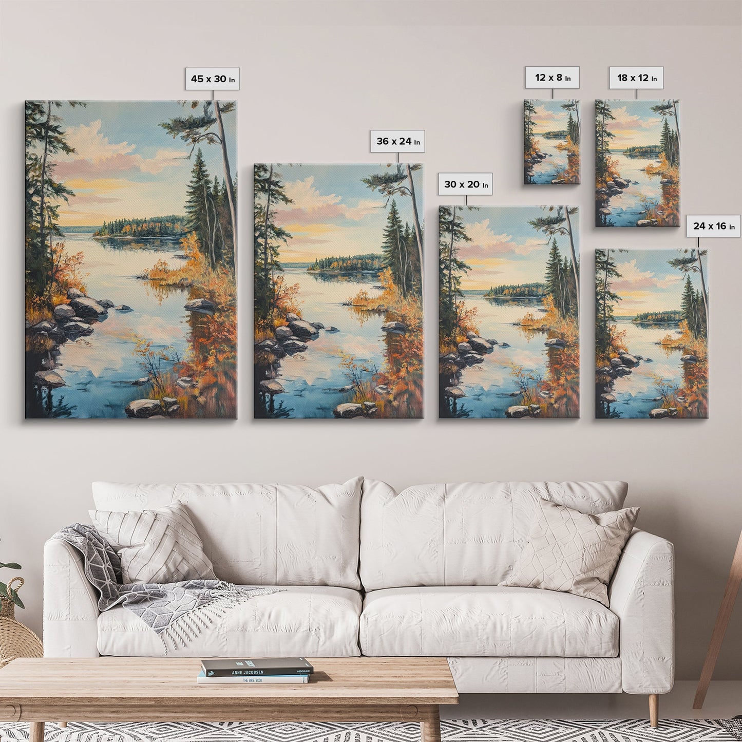 Acadia National Park Oil Painting Print, Maine Oil Painting, Nautical Coastal Decor, National Park Art, Landscape Painting, Cabin Decor