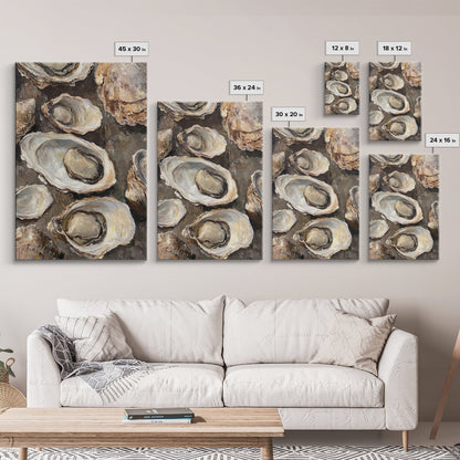 Oyster Painting Print, Oyster Shell Painting, Oyster Art, Kitchen Food Wall Art, Kitsch Kitcen Decor, Eclectic Home Decor, Kitchen decoration