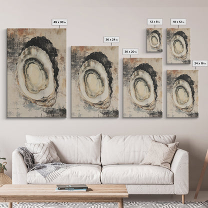 Oyster Painting Print Coastal Watercolor Wall Art Sea Shell Print Minimalist Poster Oyster Shell Painting Oyster Shell Art