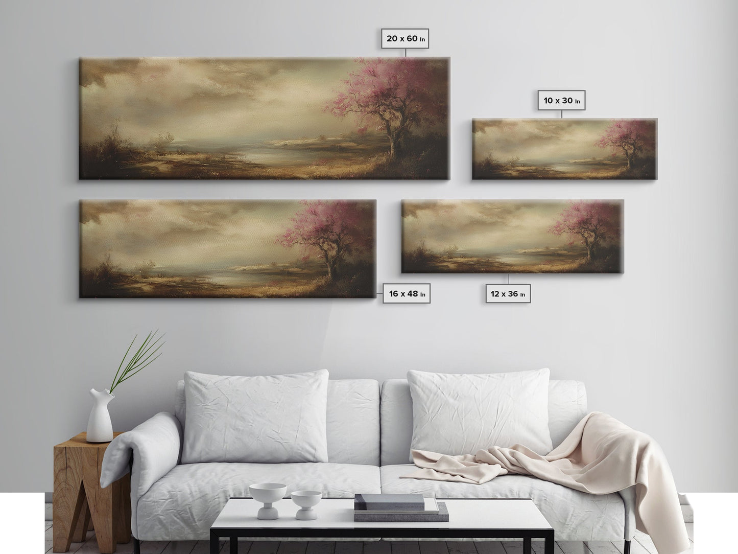 Moody Art Landscape Print, Dark Landscape Painting, Muted Art, Moody Home Decor, Moody Painting, Moody Landscape Wall Art Print